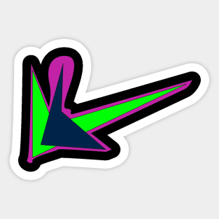 Neon Solar Flare Sticker